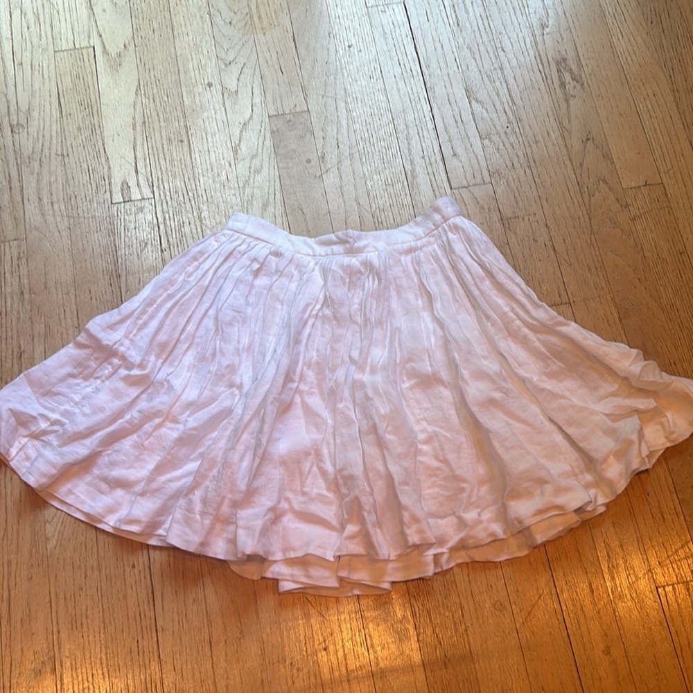 J. Crew white linen short skirt